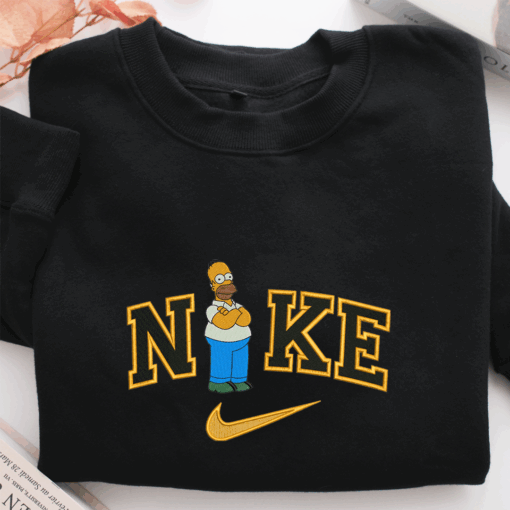 Nike Homer Simpson Nike Embroidered Sweatshirt, Nike Movie Inspired, Best Gifts Idea For Him Her - Image 2