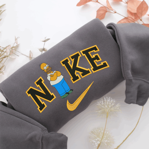 Nike Homer Simpson Nike Embroidered Sweatshirt, Nike Movie Inspired, Best Gifts Idea For Him Her - Image 4