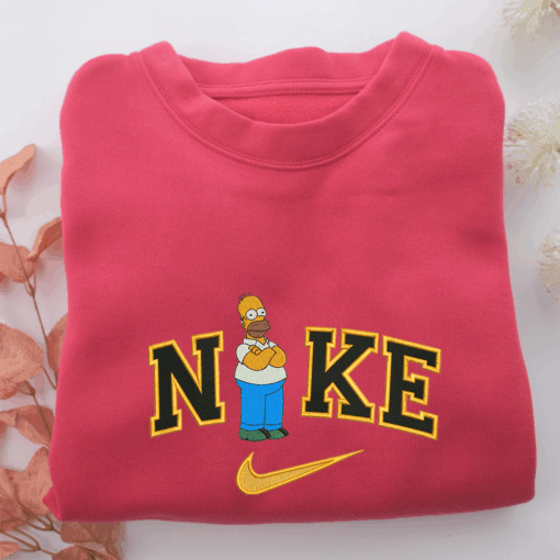 Nike Homer Simpson Nike Embroidered Sweatshirt, Nike Movie Inspired, Best Gifts Idea For Him Her - Image 5
