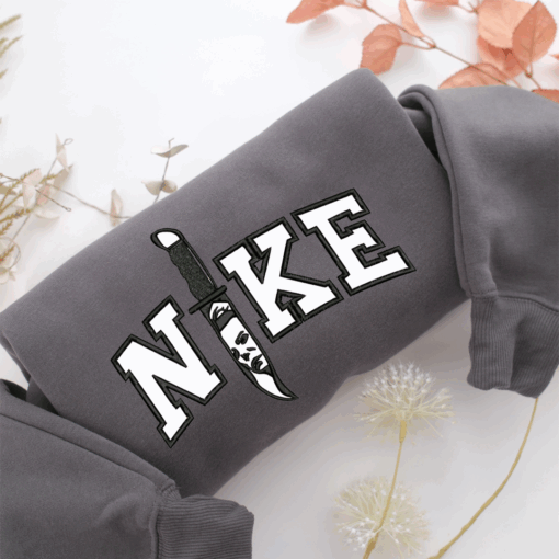 Nike Horror Knife Nike Embroidered Sweatshirt, Nike Movie Inspired, Best Gifts Idea For Him Her - Image 4