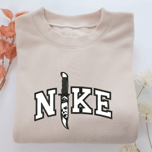 Nike Horror Knife Nike Embroidered Sweatshirt, Nike Movie Inspired, Best Gifts Idea For Him Her