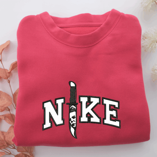Nike Horror Knife Nike Embroidered Sweatshirt, Nike Movie Inspired, Best Gifts Idea For Him Her - Image 5