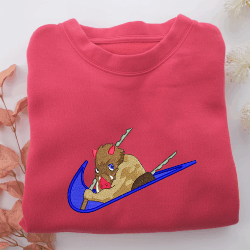 Nike Inosuke Hashibira Nike Embroidered Sweatshirt, Nike Movie Inspired, Best Gifts Idea For Him Her - Image 5