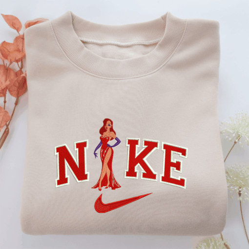 Nike Jessica Rabbit Nike Embroidered Sweatshirt, Nike Movie Inspired, Best Gifts Idea For Him Her_