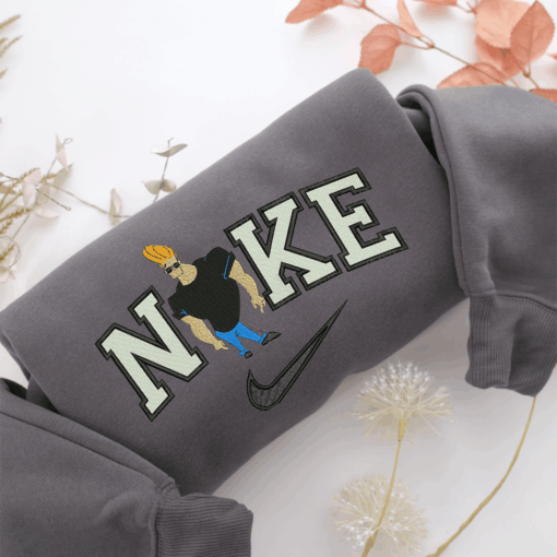 Nike Johnny Bravo Nike Embroidered Sweatshirt, Nike Movie Inspired, Best Gifts Idea For Him Her - Image 4