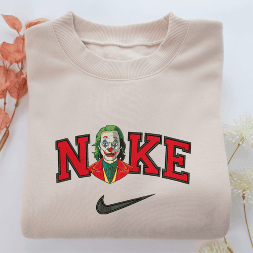 NIke Joker v2 Nike Embroidered Sweatshirt, Nike Movie Inspired, Best Gifts Idea For Him Her