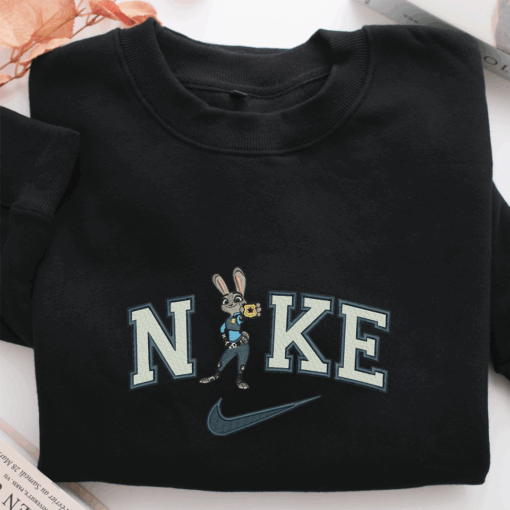Nike Judy Hopps Nike Embroidered Sweatshirt, Nike Movie Inspired, Best Gifts Idea For Him Her - Image 2