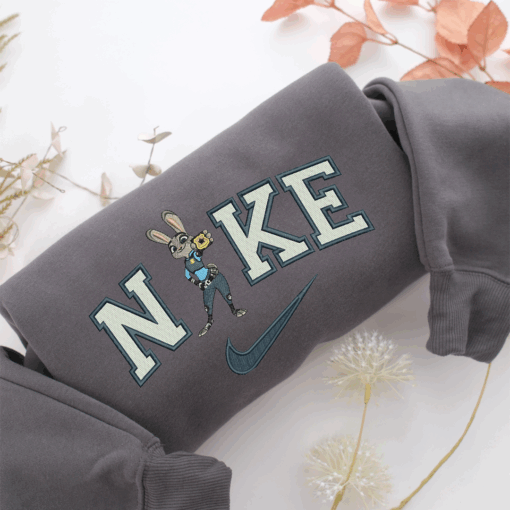 Nike Judy Hopps Nike Embroidered Sweatshirt, Nike Movie Inspired, Best Gifts Idea For Him Her - Image 4
