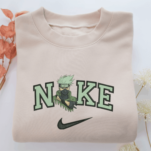 Nike Kakashi Hatake Nike Embroidered Sweatshirt, Nike Movie Inspired, Best Gifts Idea For Him Her