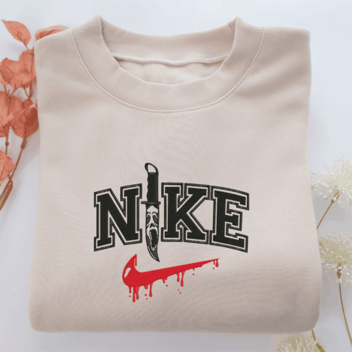 Nike Knife Nike Embroidered Sweatshirt, Nike Movie Inspired, Best Gifts Idea For Him Her