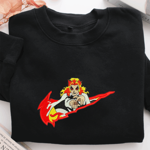 Nike Kyojuro Rengoku Nike Embroidered Sweatshirt, Nike Movie Inspired, Best Gifts Idea For Him Her - Image 2