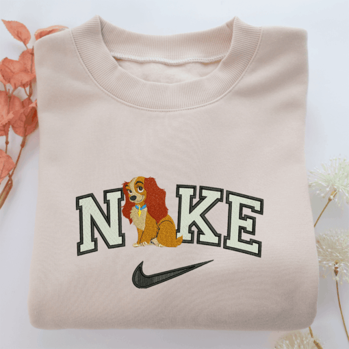 Nike Lady Dog Nike Embroidered Sweatshirt, Nike Movie Inspired, Best Gifts Idea For Him Her