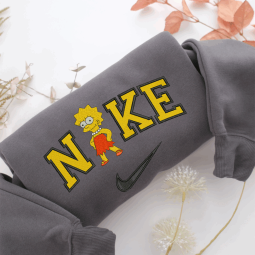 NIke Lisa Simpson Nike Embroidered Sweatshirt, Nike Movie Inspired, Best Gifts Idea For Him Her - Image 4