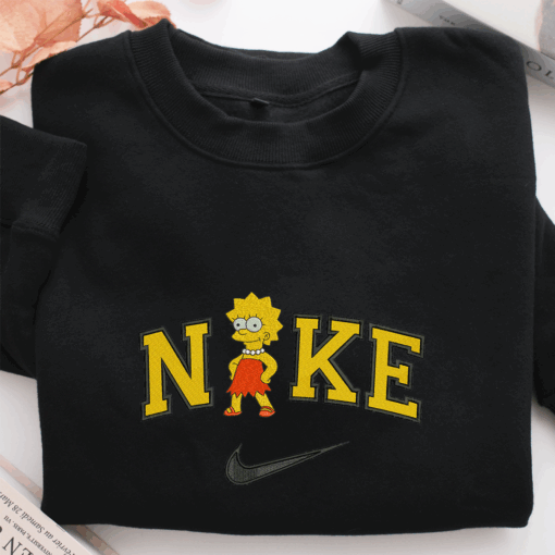 NIke Lisa Simpson Nike Embroidered Sweatshirt, Nike Movie Inspired, Best Gifts Idea For Him Her - Image 2