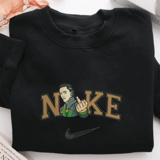 Nike Loki Half Nike Embroidered Sweatshirt, Nike Movie Inspired, Best Gifts Idea For Him Her - Image 2
