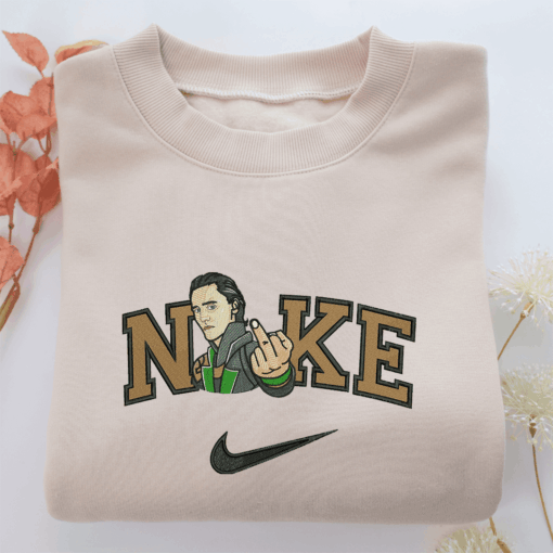 Nike Loki Half Nike Embroidered Sweatshirt, Nike Movie Inspired, Best Gifts Idea For Him Her