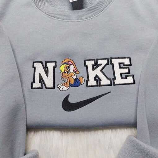 Nike Lola Bunny Embroidered Shirt Custom Nike Embroidered Shirt Cartoon Embroidered Shirt