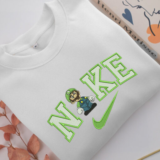 Nike Luigi Super Mario Embroidery, Disneyland Embroidered Sweatshirt, Movie Disney Inspired, Best Gifts Idea For Him Her - Image 2