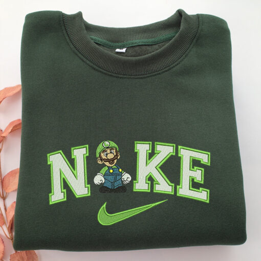 Nike Luigi Super Mario Embroidery, Disneyland Embroidered Sweatshirt, Movie Disney Inspired, Best Gifts Idea For Him Her - Image 3