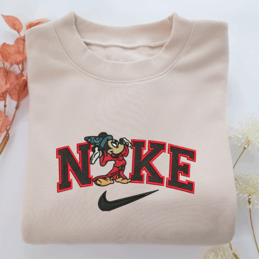 Nike Magic Man Mickey Mouse Nike Embroidered Sweatshirt, Nike Movie Inspired, Best Gifts Idea For Him Her