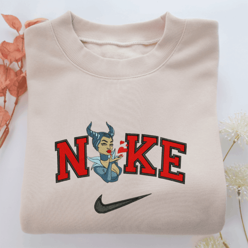 Nike Maleficent Nike Embroidered Sweatshirt, Nike Movie Inspired, Best Gifts Idea For Him Her