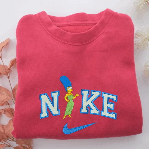 NIke Marge Simpson Nike Embroidered Sweatshirt, Nike Movie Inspired, Best Gifts Idea For Him Her - Image 5