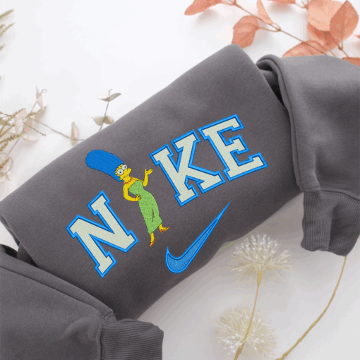 NIke Marge Simpson Nike Embroidered Sweatshirt, Nike Movie Inspired, Best Gifts Idea For Him Her - Image 4