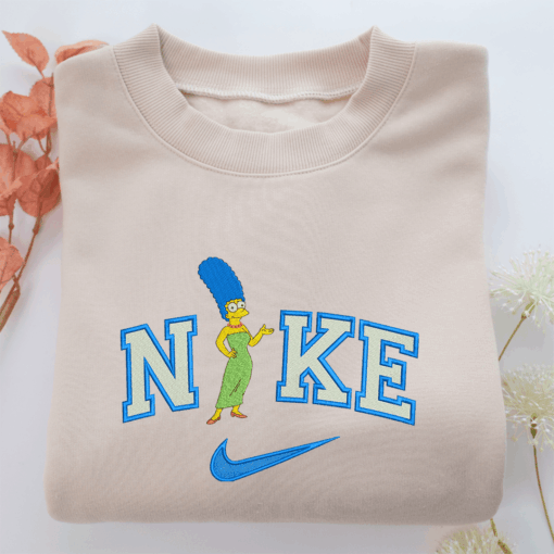 NIke Marge Simpson Nike Embroidered Sweatshirt, Nike Movie Inspired, Best Gifts Idea For Him Her