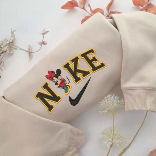 Nike Mickey Minnie Embroidery, Disneyland Embroidered Sweatshirt, Movie Disney Inspired, Best Gifts Idea For Him Her