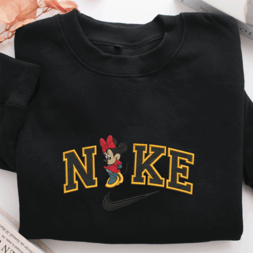 Nike Mickey Minnie Nike Embroidered Sweatshirt, Nike Movie Inspired, Best Gifts Idea For Him Her - Image 2