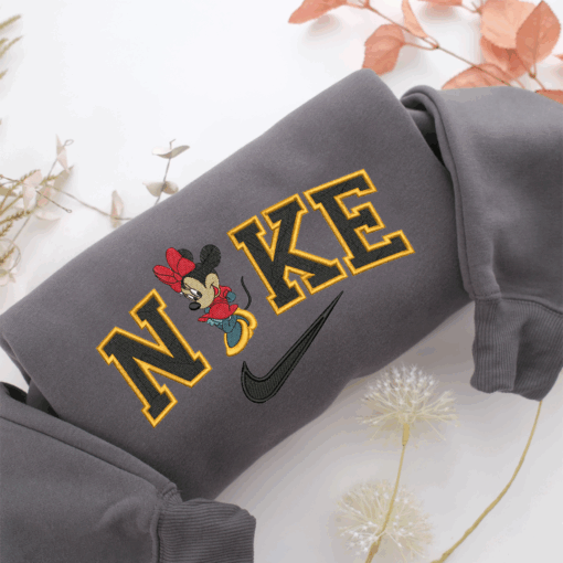 Nike Mickey Minnie Nike Embroidered Sweatshirt, Nike Movie Inspired, Best Gifts Idea For Him Her - Image 4