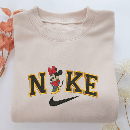 Nike Mickey Minnie Nike Embroidered Sweatshirt, Nike Movie Inspired, Best Gifts Idea For Him Her