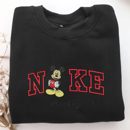 Nike Mickey Mouse Embroidery, Disneyland Embroidered Sweatshirt, Movie Disney Inspired, Best Gifts Idea For Him Her - Image 5