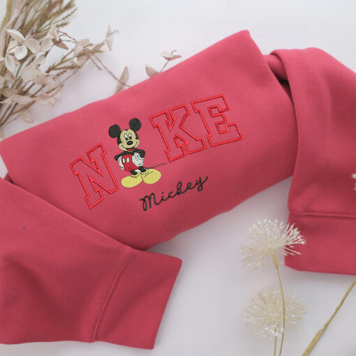 Nike Mickey Mouse Embroidery, Disneyland Embroidered Sweatshirt, Movie Disney Inspired, Best Gifts Idea For Him Her - Image 4