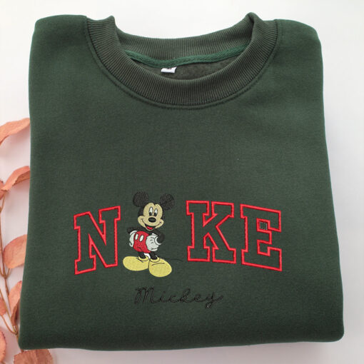 Nike Mickey Mouse Embroidery, Disneyland Embroidered Sweatshirt, Movie Disney Inspired, Best Gifts Idea For Him Her - Image 3