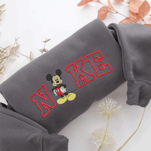 Nike Mickey Mouse Nike Embroidered Sweatshirt, Nike Movie Inspired, Best Gifts Idea For Him Her - Image 4