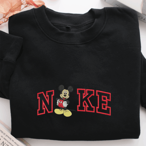 Nike Mickey Mouse Nike Embroidered Sweatshirt, Nike Movie Inspired, Best Gifts Idea For Him Her - Image 2
