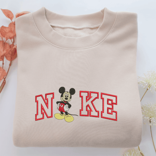 Nike Mickey Mouse Nike Embroidered Sweatshirt, Nike Movie Inspired, Best Gifts Idea For Him Her