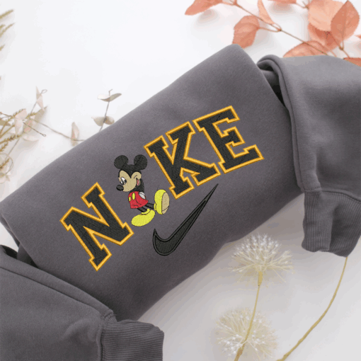 Nike Mickey Mouse v2 Nike Embroidered Sweatshirt, Nike Movie Inspired, Best Gifts Idea For Him Her - Image 4