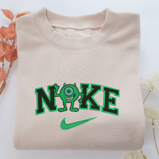 Nike Mike Wazowski Nike Embroidered Sweatshirt, Nike Movie Inspired, Best Gifts Idea For Him Her