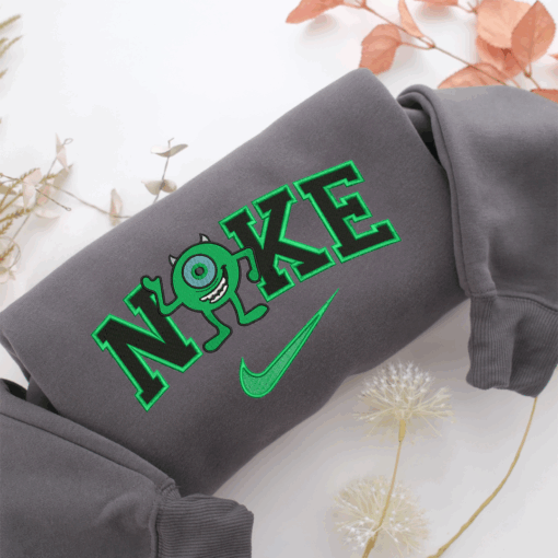 Nike Mike Wazowski Nike Embroidered Sweatshirt, Nike Movie Inspired, Best Gifts Idea For Him Her - Image 4