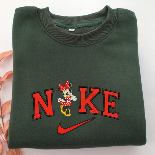 Nike Minnie Mouse Embroidery, Disneyland Embroidered Sweatshirt, Movie Disney Inspired, Best Gifts Idea For Him Her - Image 3
