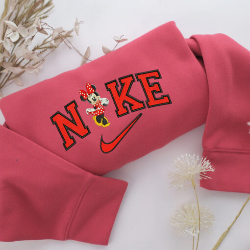 Nike Minnie Mouse Embroidery, Disneyland Embroidered Sweatshirt, Movie Disney Inspired, Best Gifts Idea For Him Her - Image 4