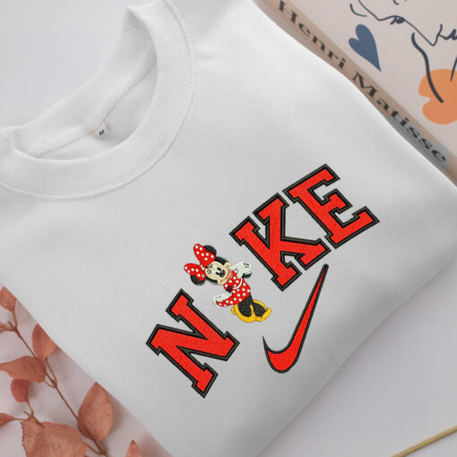 Nike Minnie Mouse Embroidery, Disneyland Embroidered Sweatshirt, Movie Disney Inspired, Best Gifts Idea For Him Her - Image 2