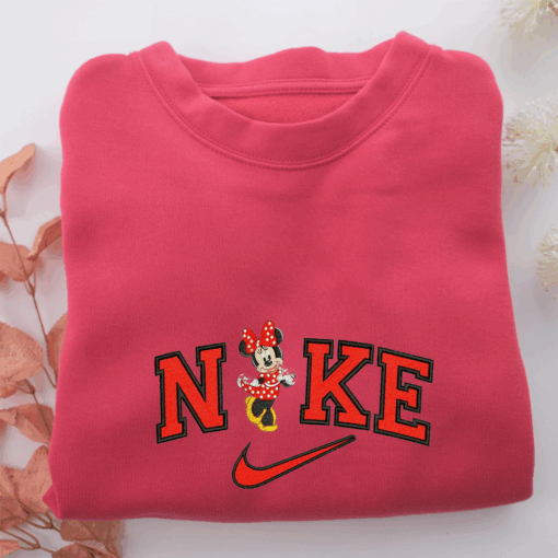 Nike Minnie Mouse Nike Embroidered Sweatshirt, Nike Movie Inspired, Best Gifts Idea For Him Her - Image 5