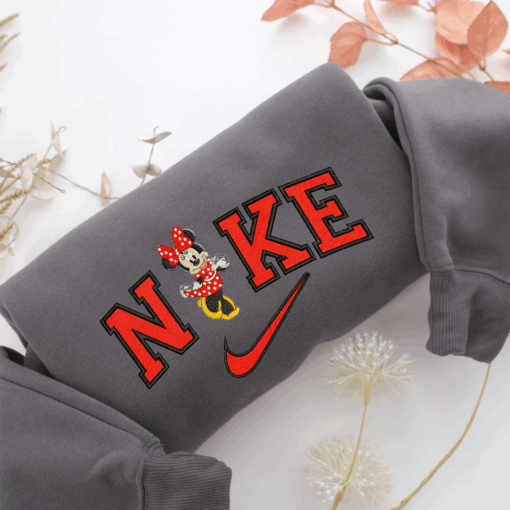 Nike Minnie Mouse Nike Embroidered Sweatshirt, Nike Movie Inspired, Best Gifts Idea For Him Her - Image 4