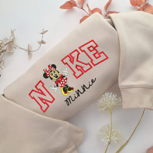 Nike Minnie Mouse v2 Embroidery, Disneyland Embroidered Sweatshirt, Movie Disney Inspired, Best Gifts Idea For Him Her