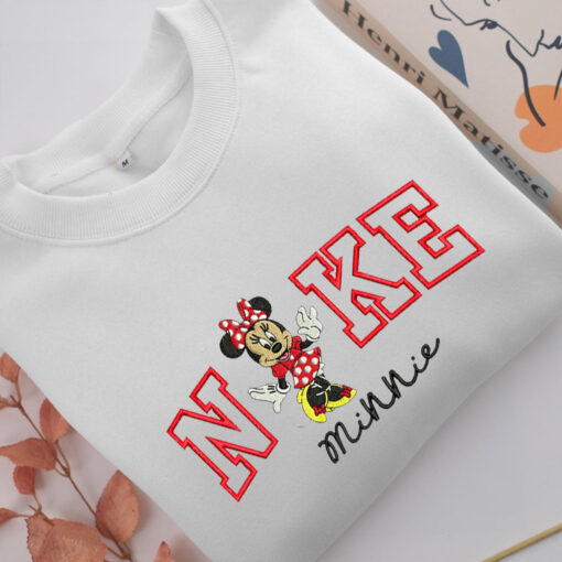 Nike Minnie Mouse v2 Embroidery, Disneyland Embroidered Sweatshirt, Movie Disney Inspired, Best Gifts Idea For Him Her - Image 2