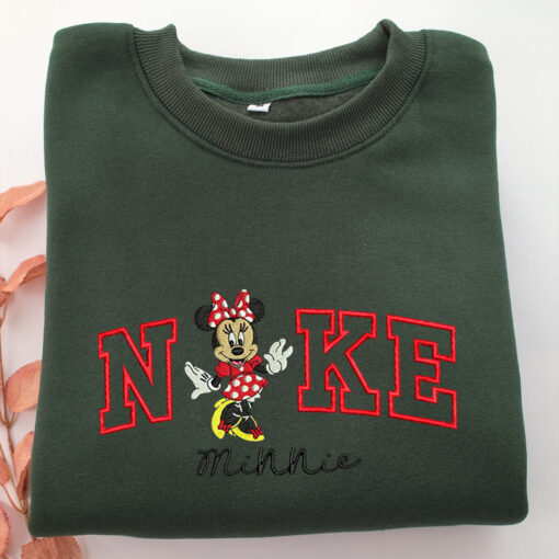 Nike Minnie Mouse v2 Embroidery, Disneyland Embroidered Sweatshirt, Movie Disney Inspired, Best Gifts Idea For Him Her - Image 3