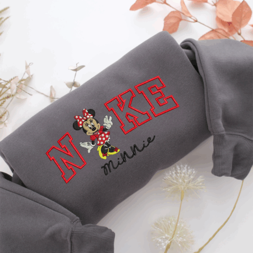 Nike Minnie Mouse v2 Nike Embroidered Sweatshirt, Nike Movie Inspired, Best Gifts Idea For Him Her - Image 4